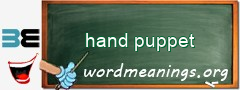 WordMeaning blackboard for hand puppet